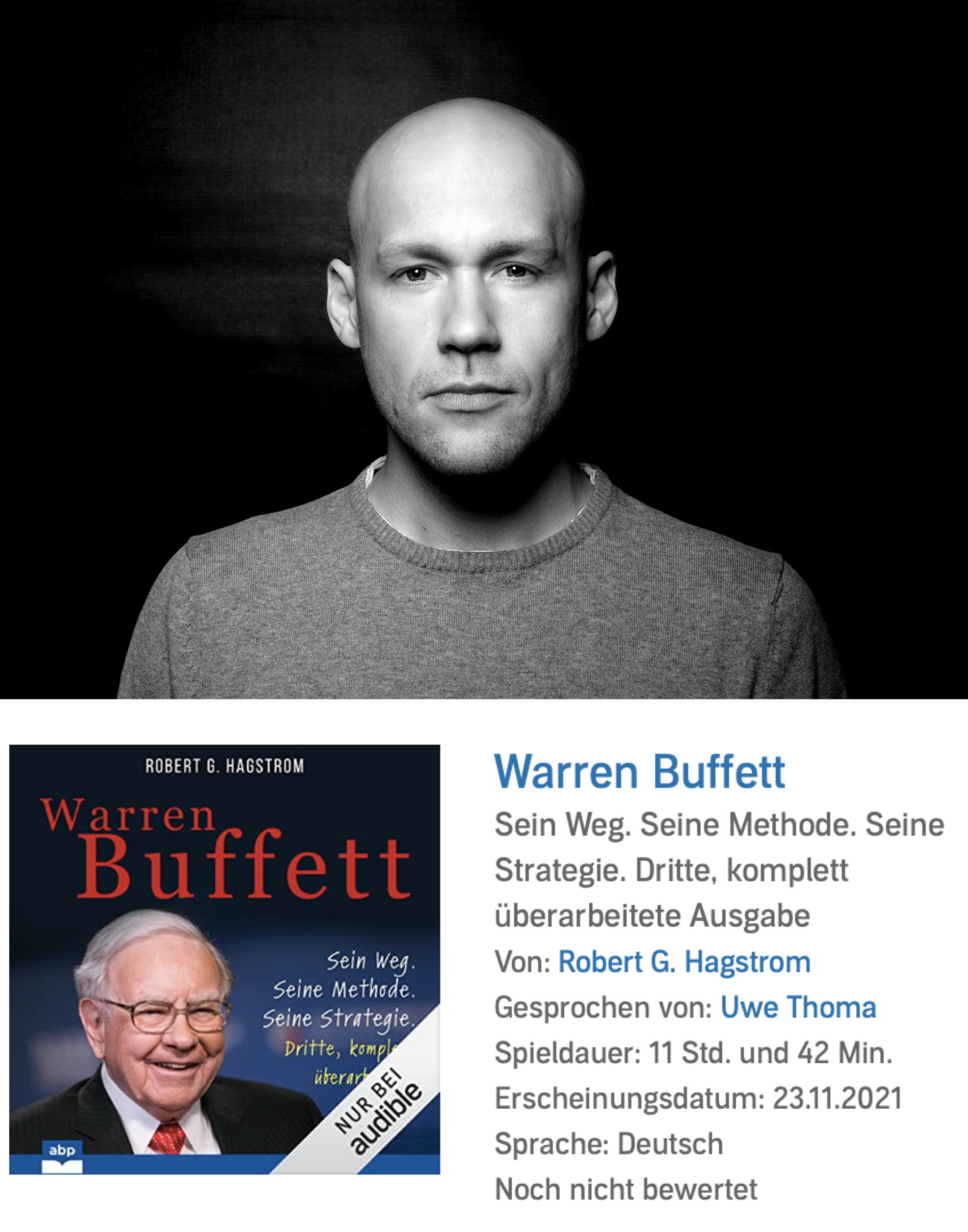 Hörbuchsprecher Uwe Thoma spricht Warren Buffet